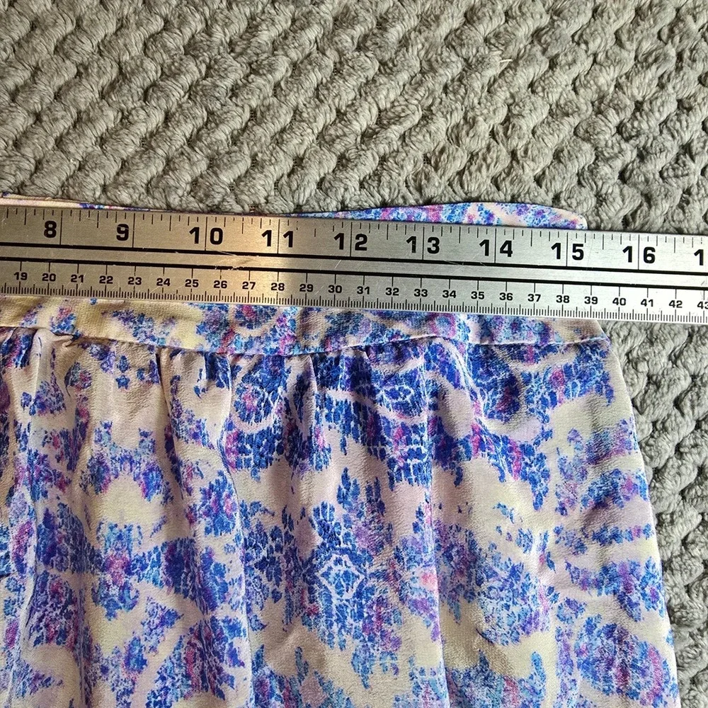 Maeve Anthropologie Waimea Silk Paisley Maxi Skirt Blue Purple Petite Small SP
